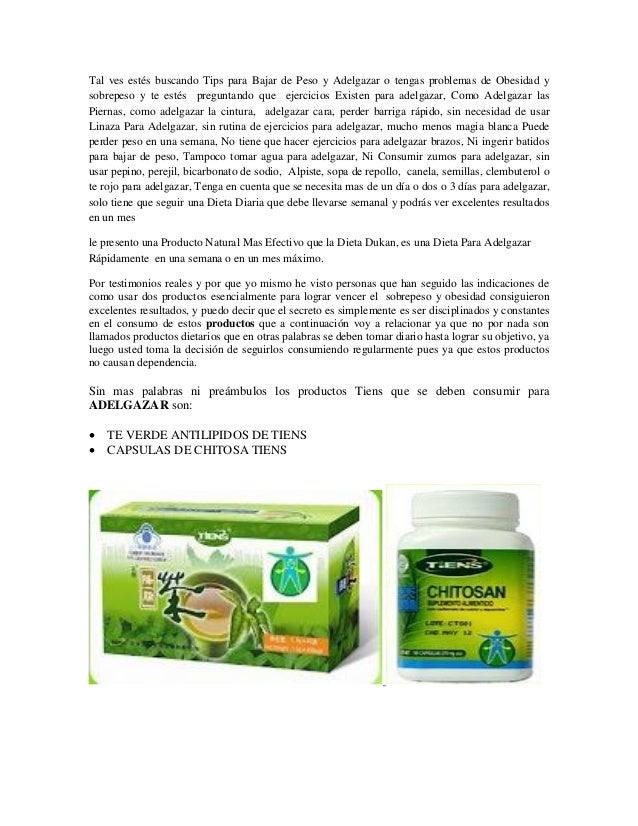Consejos para adelgazar rapidamente se